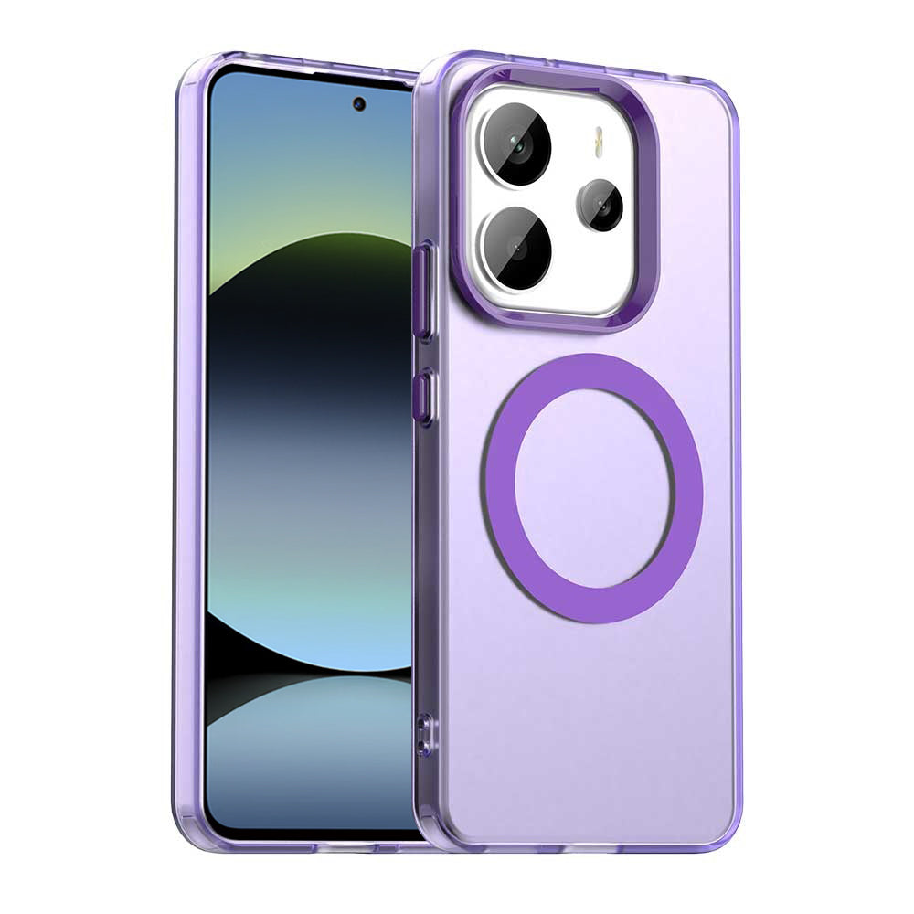 Coque MagSafe pour Xiaomi Redmi Note 14 5G, Techsuit, CandyCase, Violet