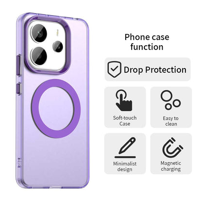 Coque MagSafe pour Xiaomi Redmi Note 14 5G, Techsuit, CandyCase, Violet