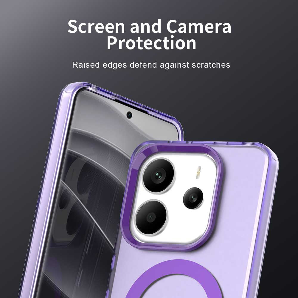 Coque MagSafe pour Xiaomi Redmi Note 14 5G, Techsuit, CandyCase, Violet