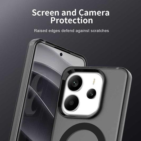 Coque MagSafe pour Xiaomi Redmi Note 14 5G, Techsuit, CandyCase, Noire