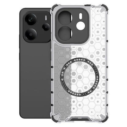 MagSafe-Hülle für Xiaomi Redmi Note 14 5G, Techsuit, HoneyComb Shield, Weiß