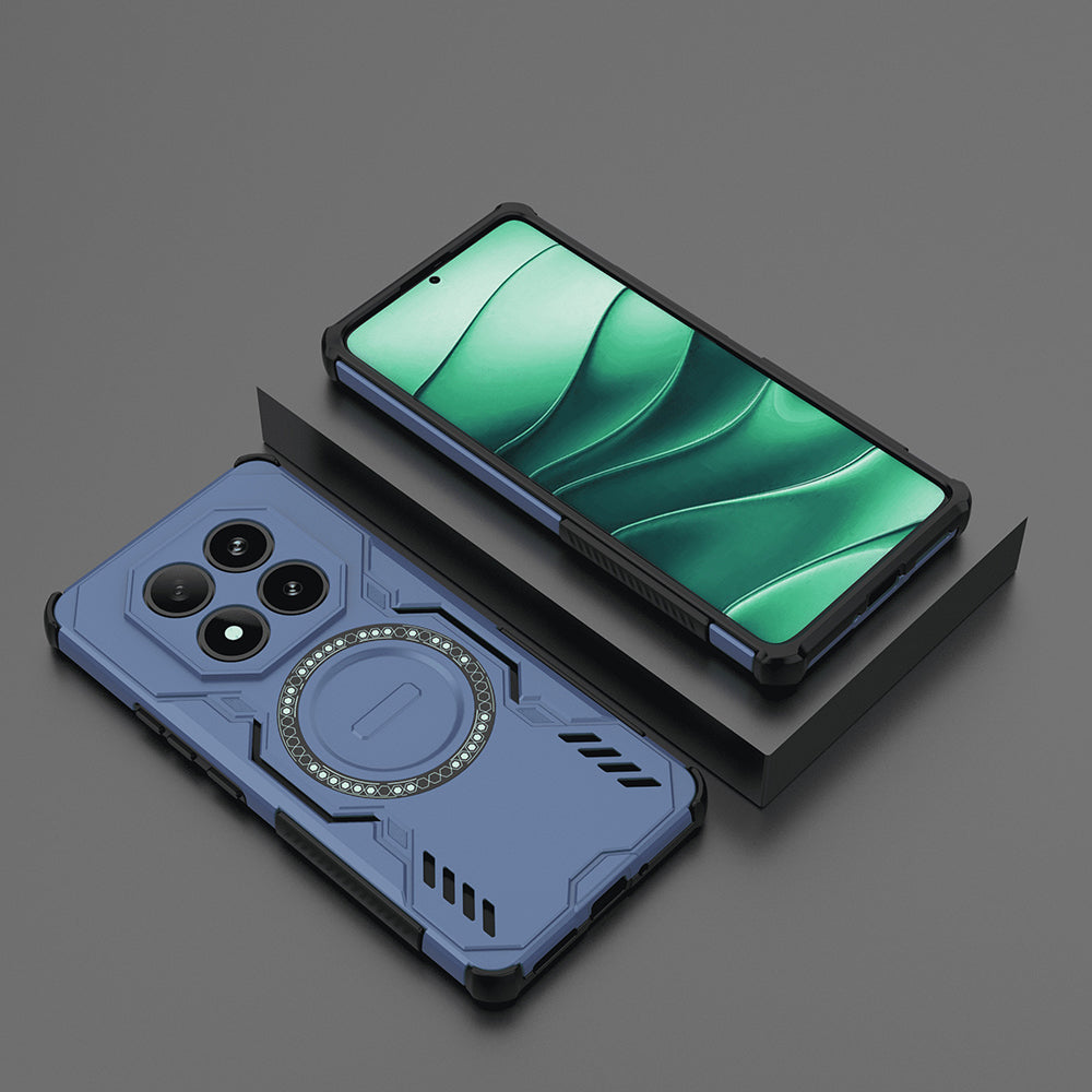Coque MagSafe pour Xiaomi Redmi Note 14 Pro 4G, Techsuit, ArmorMag, Bleue