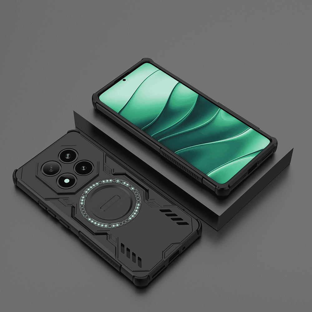 Coque MagSafe pour Xiaomi Redmi Note 14 Pro 4G, Techsuit, ArmorMag, Noire