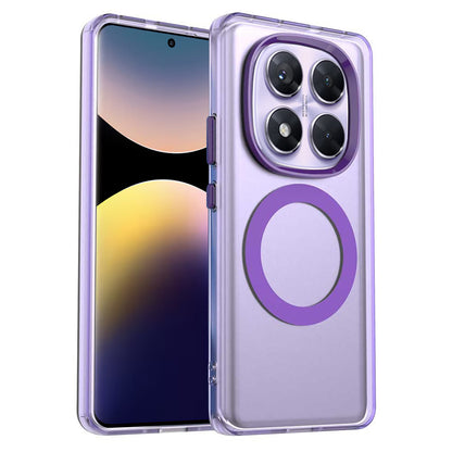 Coque MagSafe pour Xiaomi Redmi Note 14 Pro 4G, Techsuit, CandyCase, Violet