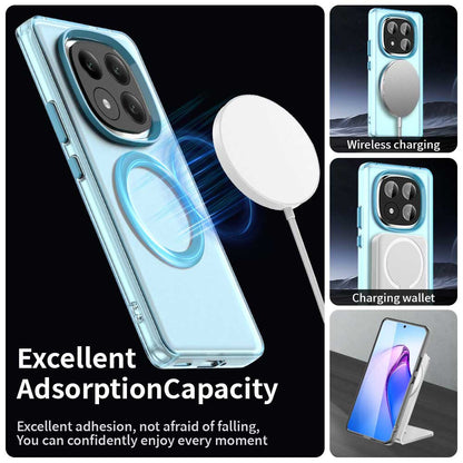Coque MagSafe pour Xiaomi Redmi Note 14 Pro+ 5G, Techsuit, CandyCase, Bleue