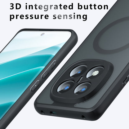 Coque MagSafe pour Xiaomi Redmi Note 14 Pro+ 5G, Techsuit, PureFrost, Noire