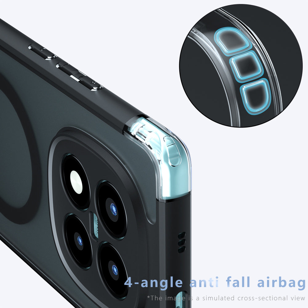 Étui MagSafe pour Xiaomi Redmi Note 15 Pro 4G, Techsuit, PureFrost, Noir Satiné