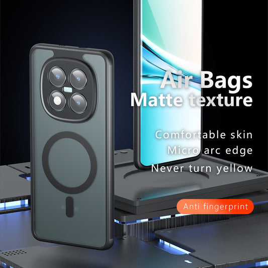 MagSafe hoes voor Xiaomi Redmi Note 15 Pro 5G, Techsuit, PureFrost, Satijnzwart