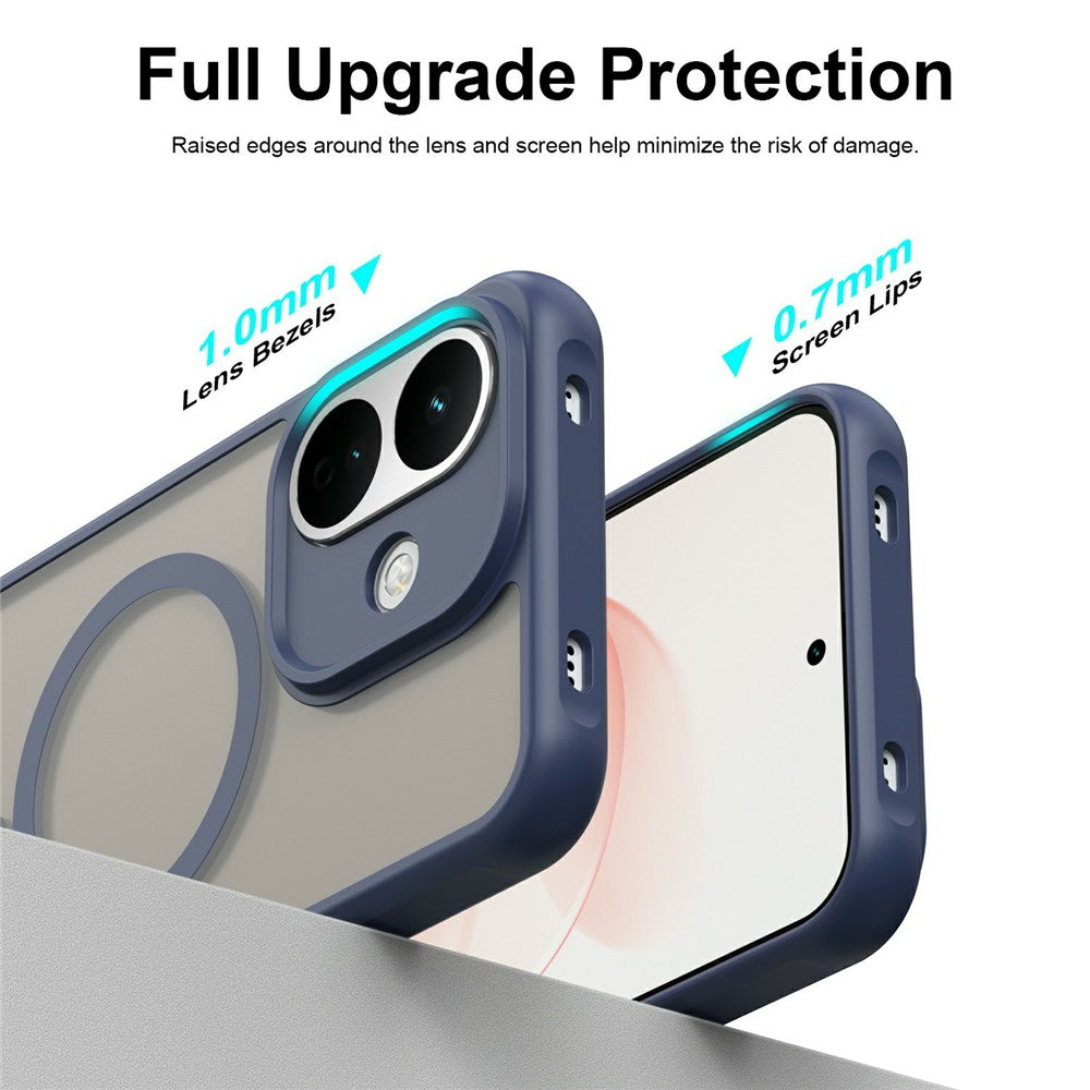 MagSafe Case for Xiaomi Redmi Note 17 4G / Note 17 5G, Techsuit, HaloFrost II, Navy Blue