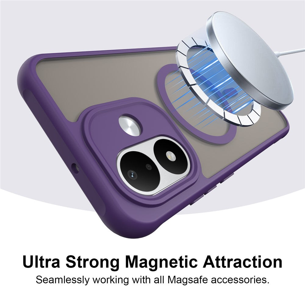 Coque MagSafe pour Xiaomi Redmi Note 17 4G / Note 17 5G, Techsuit, HaloFrost II, violette