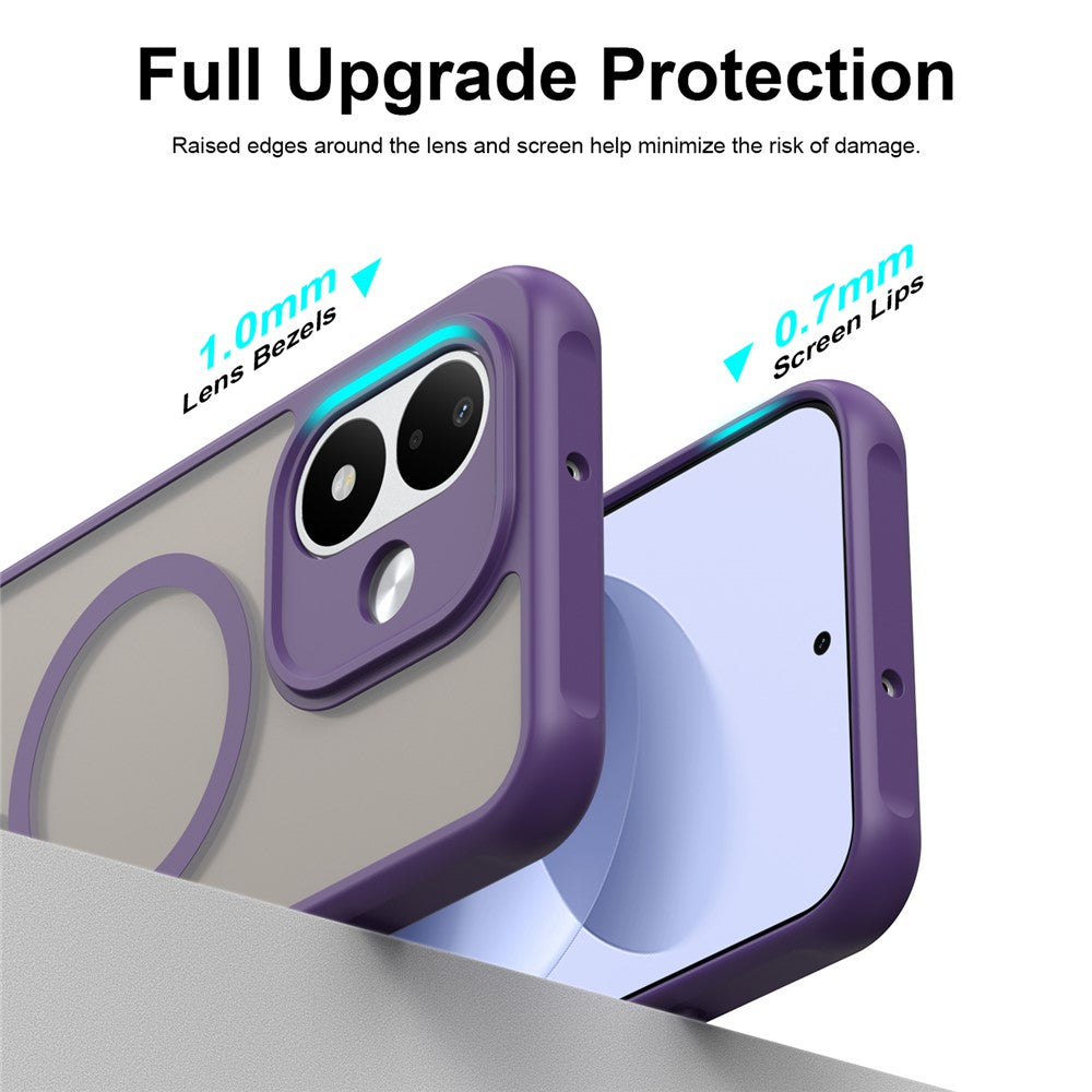 Coque MagSafe pour Xiaomi Redmi Note 17 4G / Note 17 5G, Techsuit, HaloFrost II, violette
