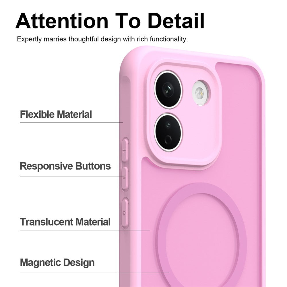 MagSafe-Hülle für Xiaomi Redmi Note 17 4G / Note 17 5G, Techsuit, HaloFrost II, Rosa