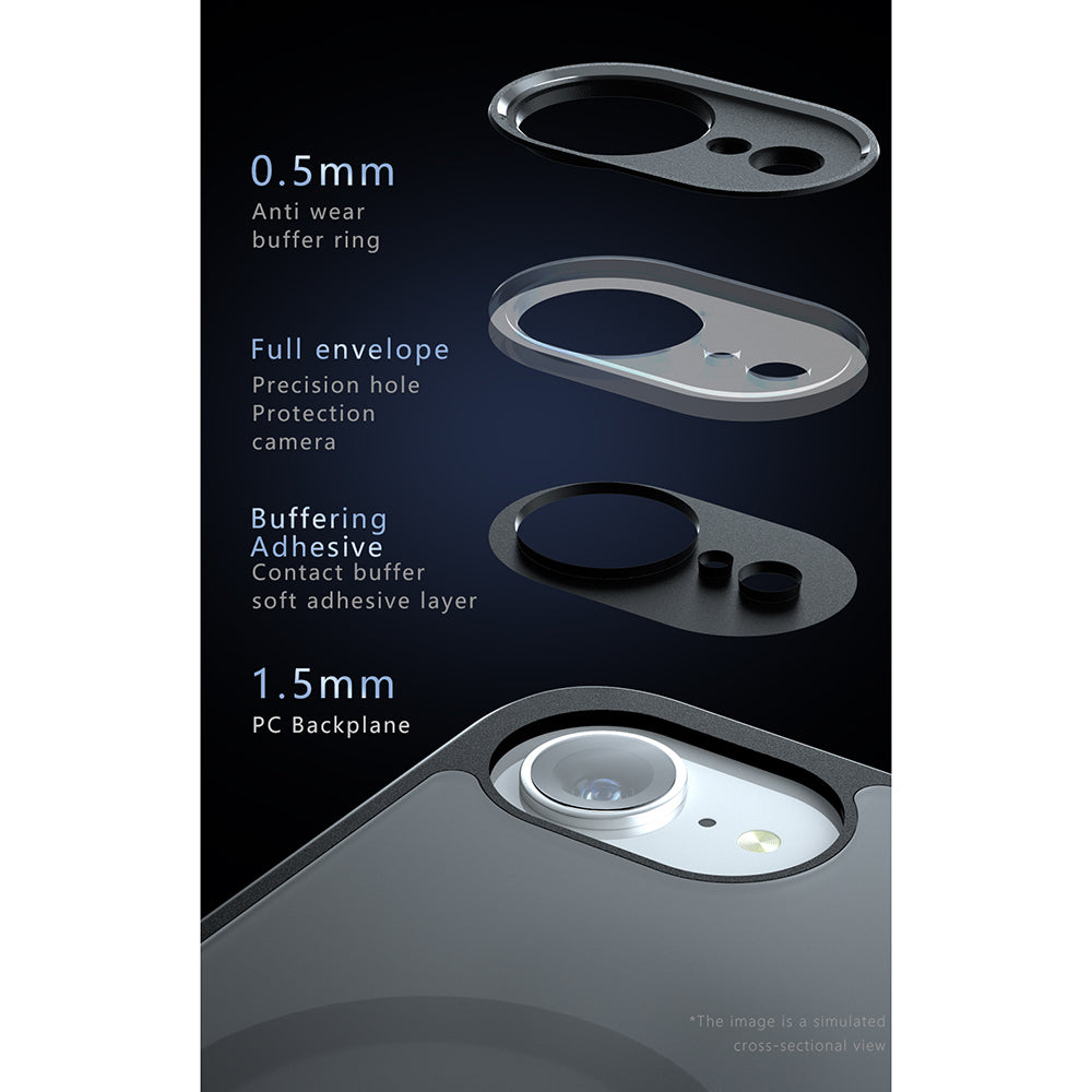 MagSafe hoes voor Apple iPhone 17 Pro, Techsuit, PureFrost, Zwart