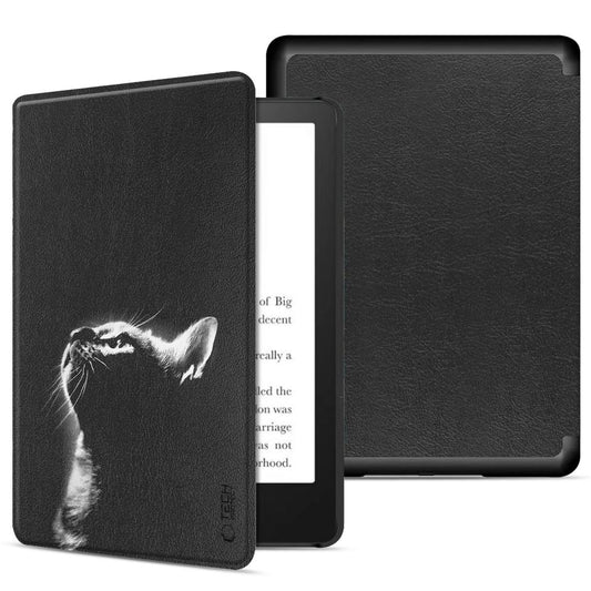 Etui voor Amazon Kindle Paperwhite 6inch, Tech-Protect, SmartCase Cat, Zwart