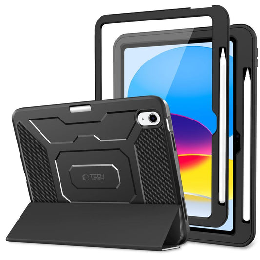 Hülle für Apple iPad (2025) / iPad (2022), Tech-Protect, Endurance, Schwarz