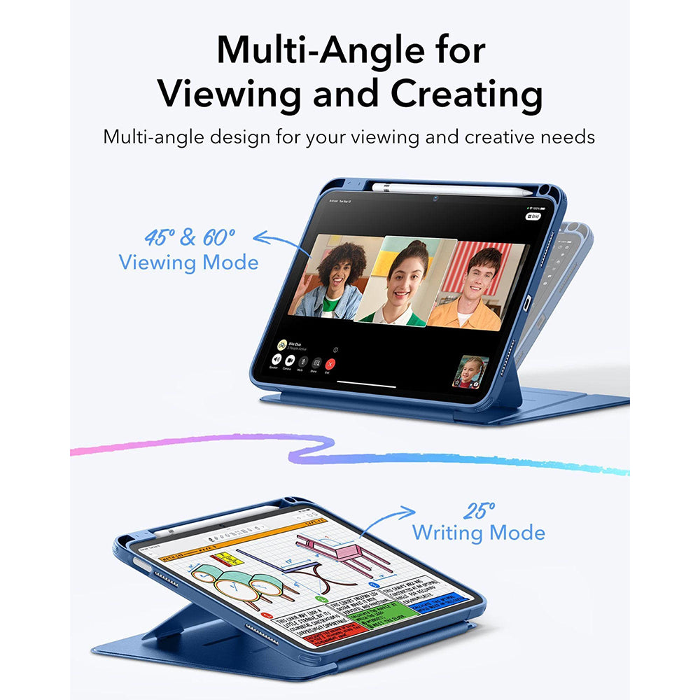 Hoes voor Apple iPad (2025) / (2022), ESR, Flip Hybrid, Blauw