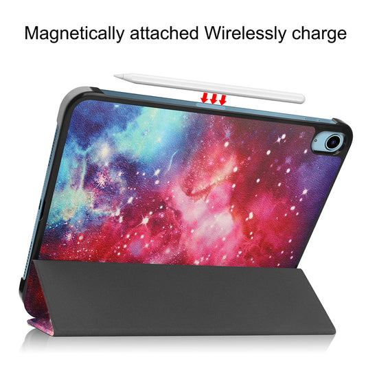 Hülle für Apple iPad (2025) / (2022), Techsuit, FoldPro Galaxy, Mehrfarbig