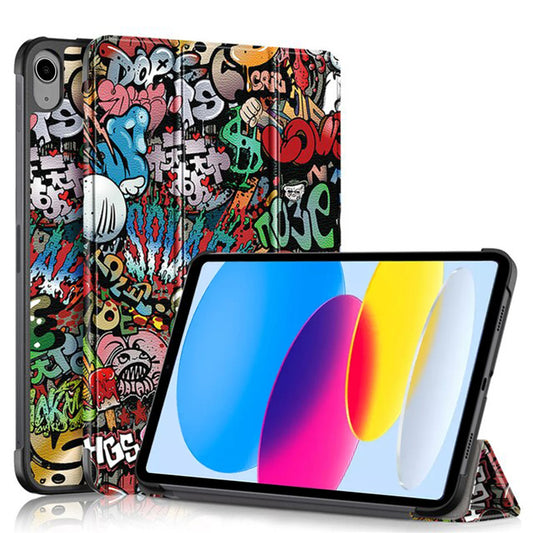 Hülle für Apple iPad (2025) / (2022), Techsuit, FoldPro Urban Vibe, Mehrfarbig