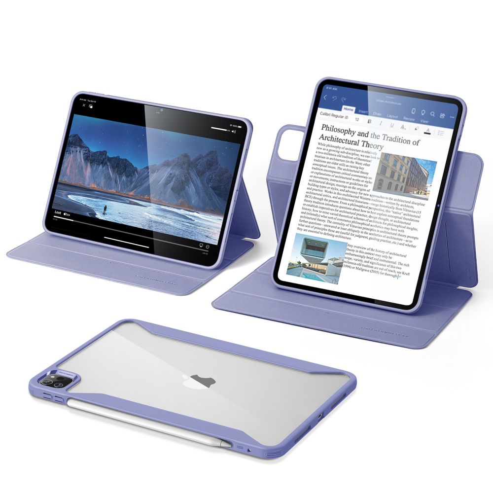 Case for Apple iPad Pro 13 (2024), ESR, Rebound Hybrid, Purple