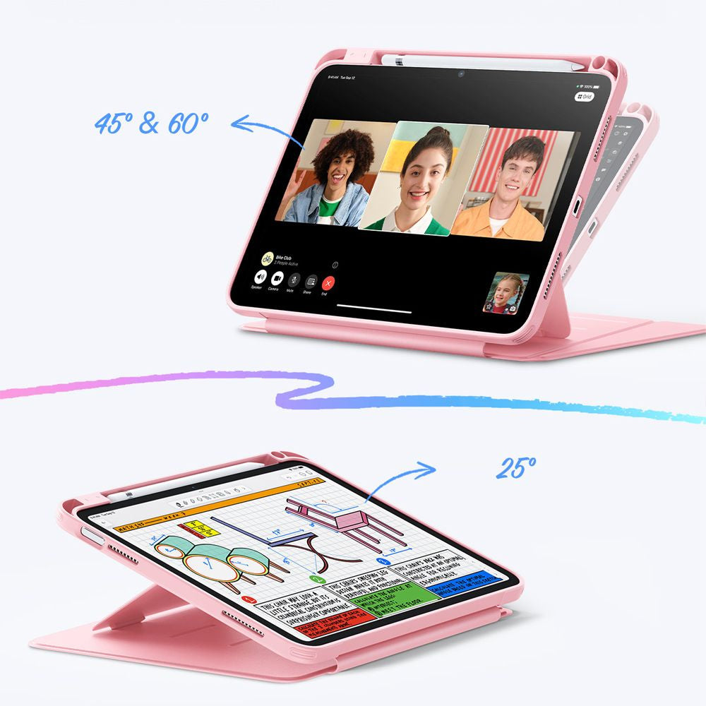 Case for Apple iPad (2025) / (2022), ESR, Flip Hybrid, Pink