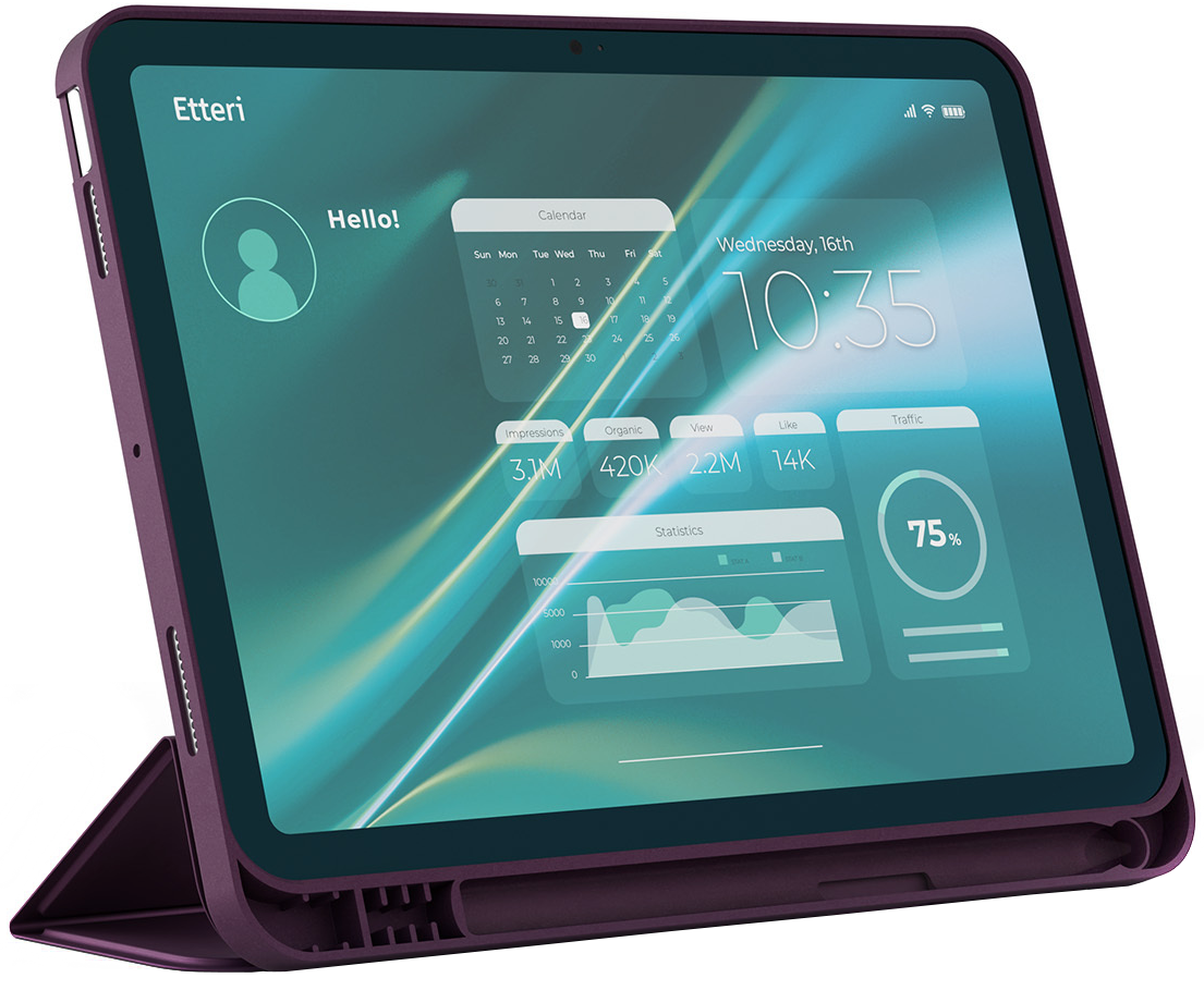Étui pour Apple iPad (2026) / (2025) / (2022), Etteri, bordeaux