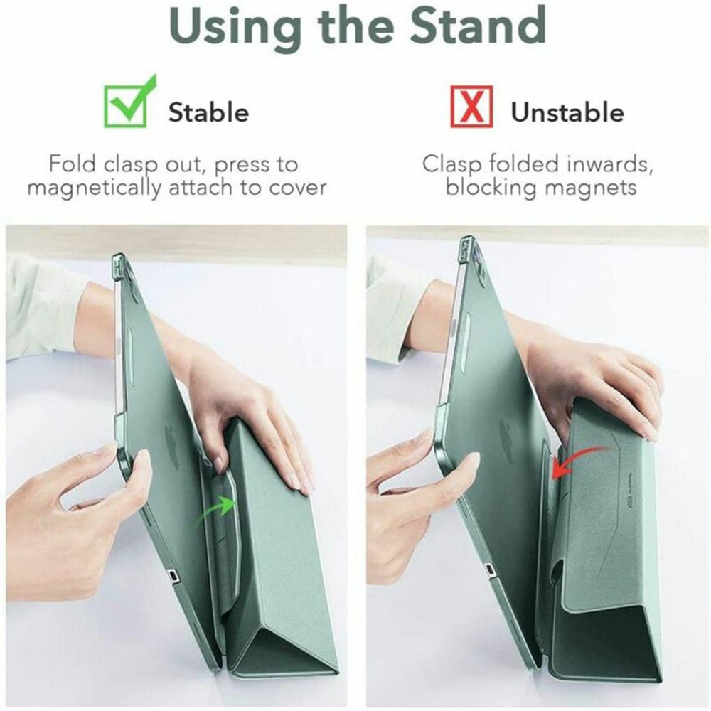 Étui pour Apple iPad Air 11 (2025) / Air 11 (2024) / Air (2022) / Air (2020), ESR, Ascend Trifold, Vert Satiné