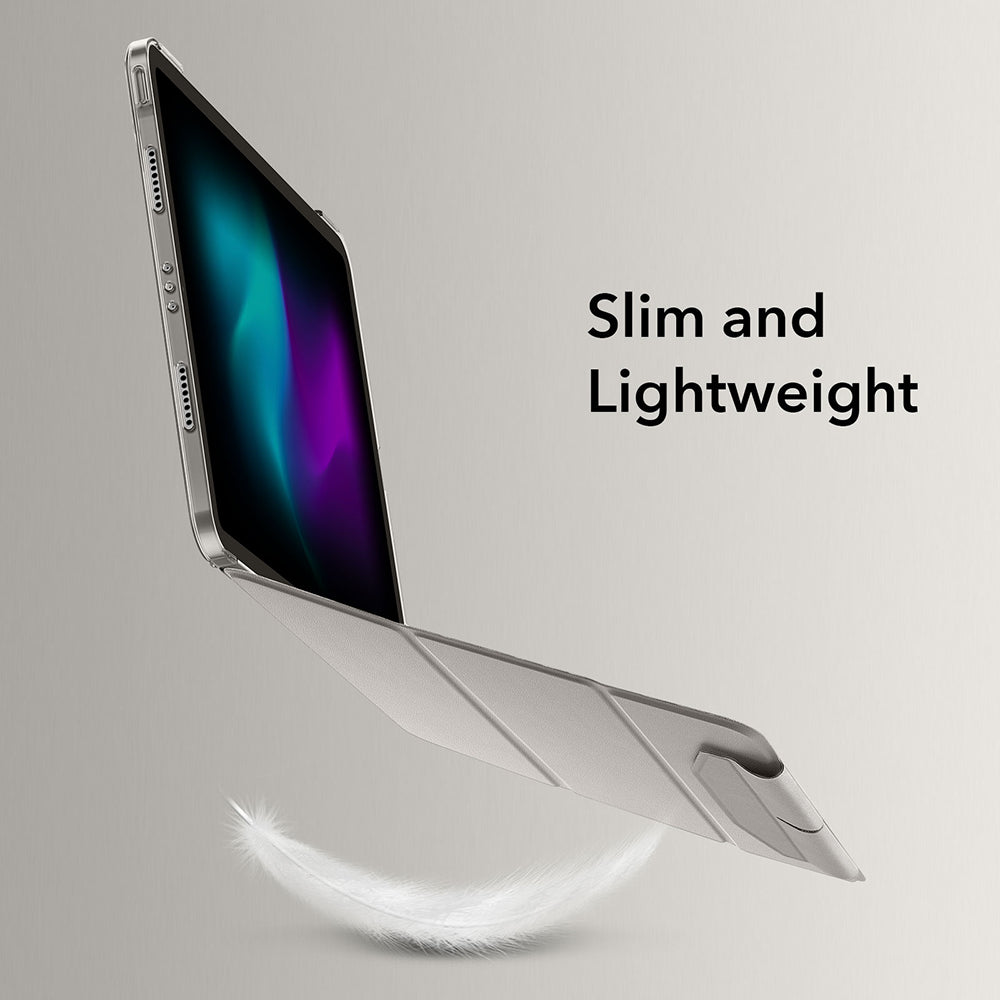 Coque pour Apple iPad Air 13 (2026) / Air 13 (2025) / Air 13 (2024), ESR, Ascend Trifold, Gris Satiné
