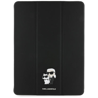 Coque pour Apple iPad Air 13 (2026) / Air 13 (2025) / Air 13 (2024), Karl Lagerfeld, Saffiano Karl & Choupette, Noire