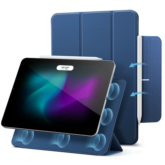 Hoes voor Apple iPad Air 13 (2026) / Air 13 (2025) / Air 13 (2024) / Pro 12.9 (2022) / Pro 12.9 (2021), ESR, Rebound, Marineblauw