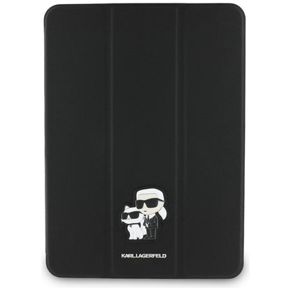 Étui pour Apple iPad Pro 11 (2024), Karl Lagerfeld, Saffiano Karl & Choupette, Noir