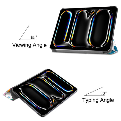 Hülle für Apple iPad Pro 11 (2024), Techsuit, FoldPro Butterfly, Mehrfarbig