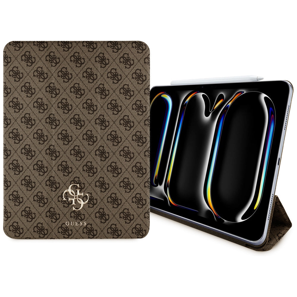 Étui pour Apple iPad Pro 13 (2024), Guess, 4G Grand Logo, Marron