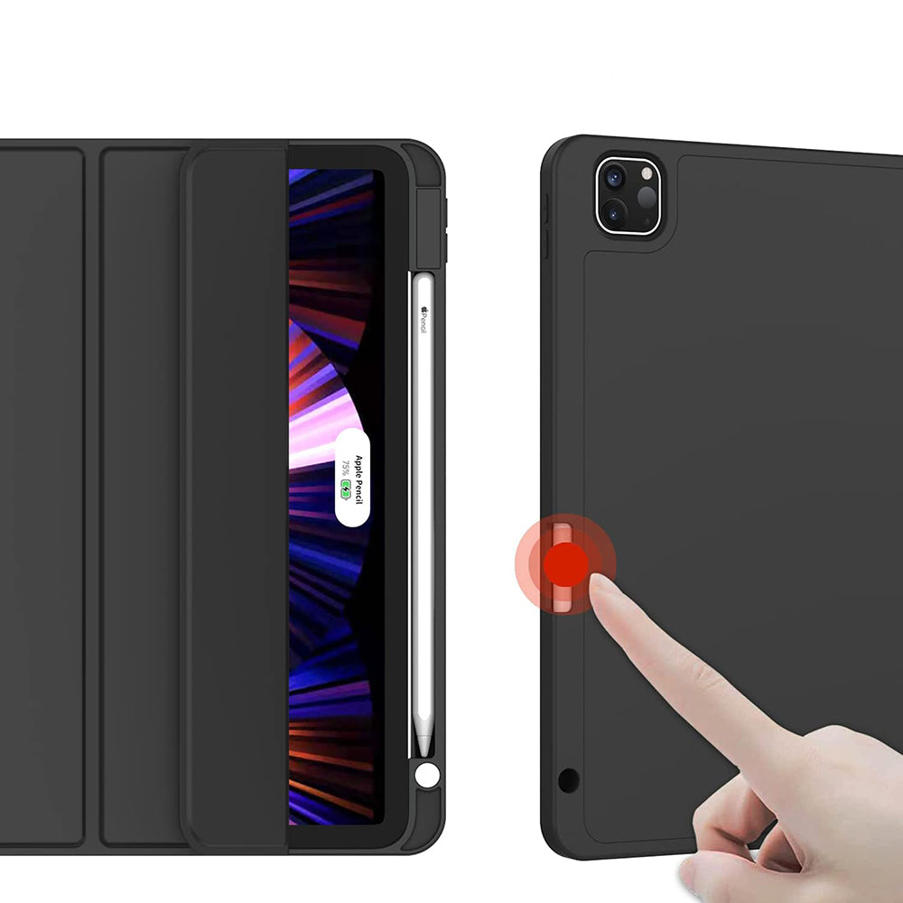 Hoes voor Apple iPad Pro 13 (2024), Techsuit, Flex Trifold, Zwart