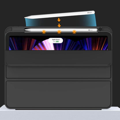 Hoes voor Apple iPad Pro 13 (2024), Techsuit, Flex Trifold, Zwart