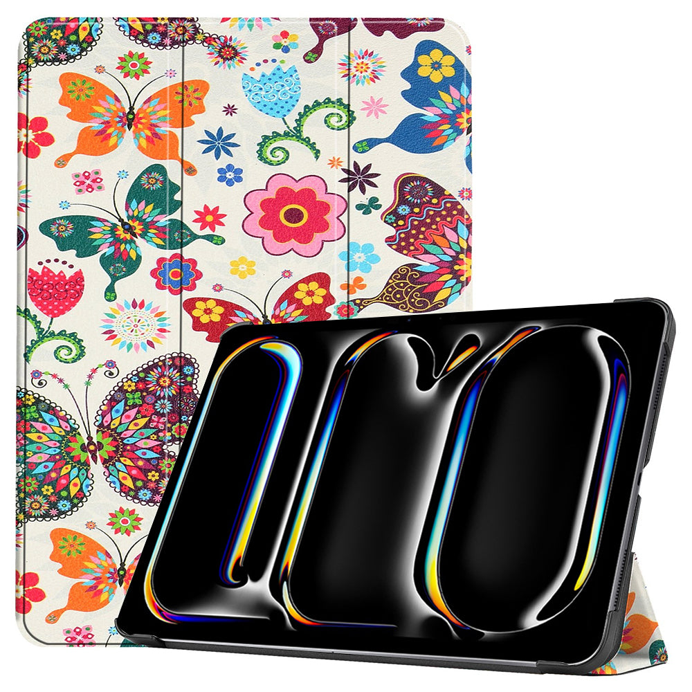 Hülle für Apple iPad Pro 13 (2024), Techsuit, FoldPro Butterfly, Mehrfarbig