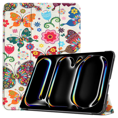 Hülle für Apple iPad Pro 13 (2024), Techsuit, FoldPro Butterfly, Mehrfarbig