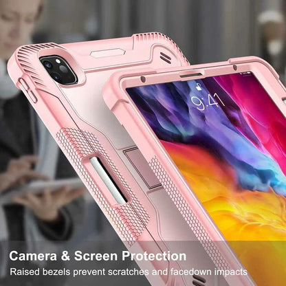 Coque pour Apple iPad Pro 13 (2024), Techsuit, Rugged TabShell, Rose
