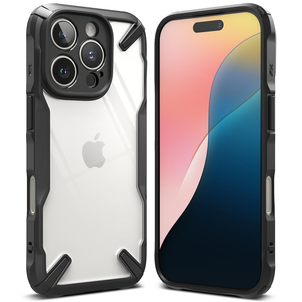 Hoesje voor Apple iPhone 16 Pro, Ringke, Fusion X, zwart 