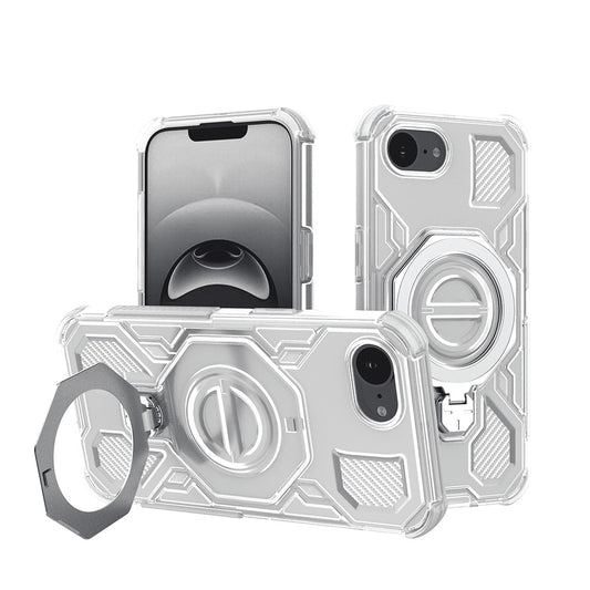 Coque pour Apple iPhone 17e / 16e, Techsuit, Carbon Shield Pro, Blanc