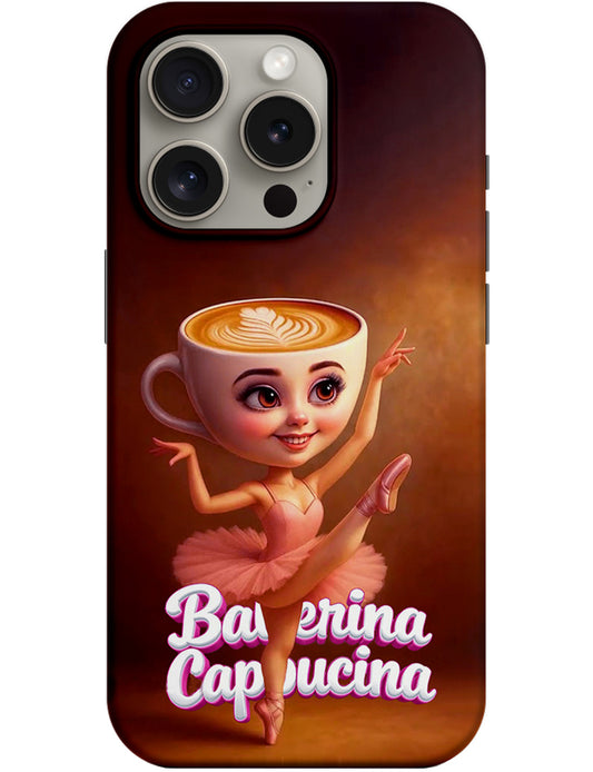 Hülle für Apple iPhone 14 Pro, Perfect Case, Italian Brainrot Ballerina Capuccina, Mehrfarbig