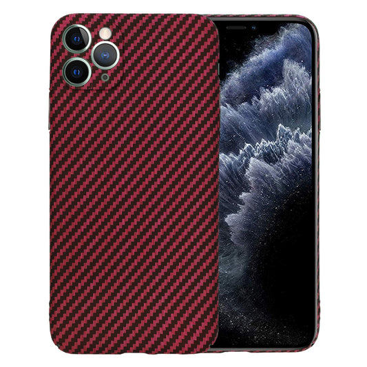 Hoes voor Apple iPhone 11 Pro Max, Techsuit, Carbonite FiberShell, Rood