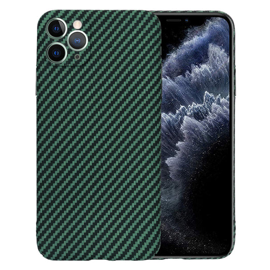 Hoes voor Apple iPhone 11 Pro Max, Techsuit, Carbonite FiberShell, Groen
