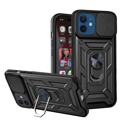 Coque pour Apple iPhone 12 / 12 Pro, Techsuit, CamShield, Noire