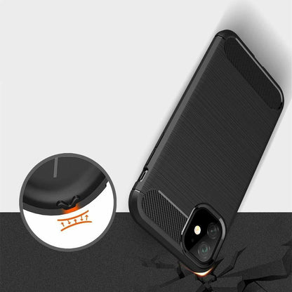 Hoes voor Apple iPhone 12 mini, Techsuit, Carbon, Zwart