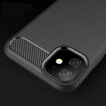 Hoes voor Apple iPhone 12 mini, Techsuit, Carbon, Zwart