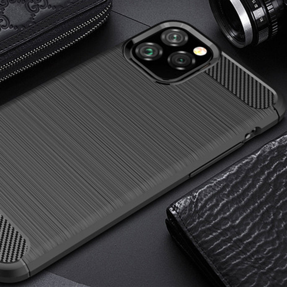 Hülle für Apple iPhone 12 Pro Max, Techsuit, Carbon, Schwarz