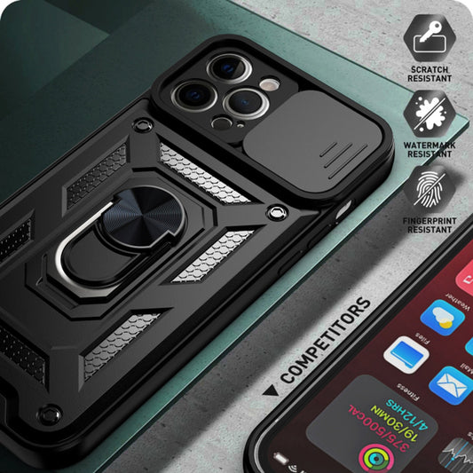 Hoes voor Apple iPhone 12 Pro, Techsuit, CamShield, Blauw