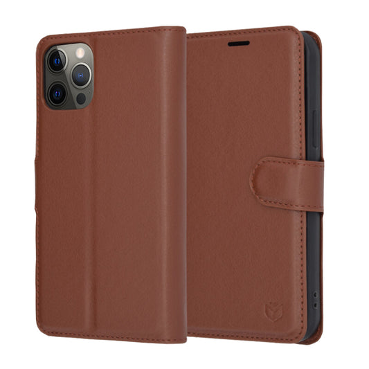 Coque pour Apple iPhone 12 Pro, Techsuit, Leather Folio, Marron