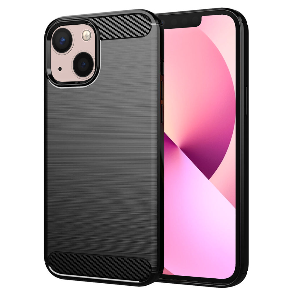 Hülle für Apple iPhone 13 mini, Techsuit, Carbon, Schwarz