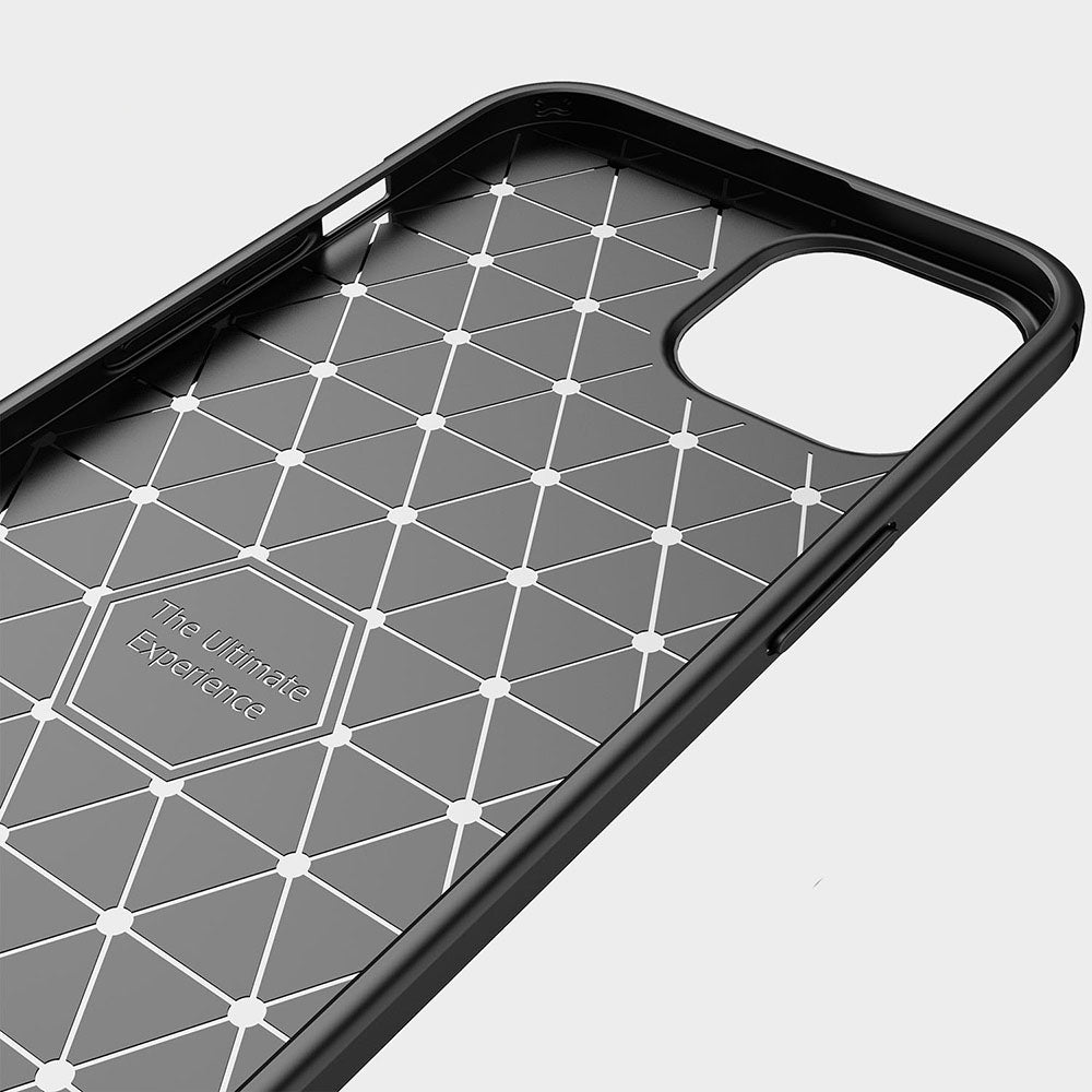 Hülle für Apple iPhone 13 mini, Techsuit, Carbon, Schwarz
